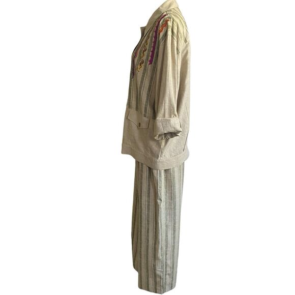 Vintage I.B.Diffusion Linen Jacket/ Maxi Skirt L Lagenlook Boho Artsy Prairie - Picture 3 of 16